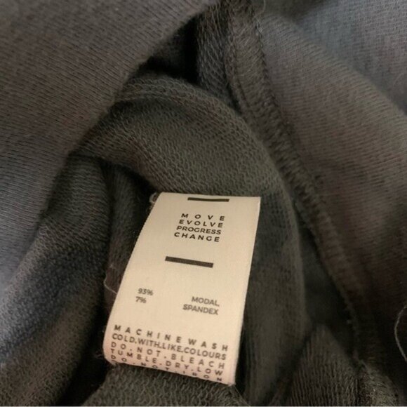 House ID Gray Zip Up Hoodie Cropped Sweatshirt Athleisure Streetwear Large - Picture 7 of 7